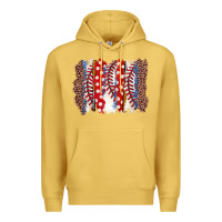 Antique Gold baseball brushstroke Premium Hoodie - Zillion Design Studio