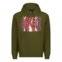 Army Green baseball brushstroke Premium Hoodie - Zillion Design Studio