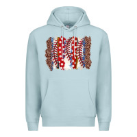Blue Mist baseball brushstroke Premium Hoodie - Zillion Design Studio