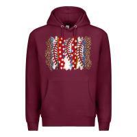 Burgundy baseball brushstroke Premium Hoodie - Zillion Design Studio