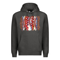 Charcoal Heather baseball brushstroke Premium Hoodie - Zillion Design Studio