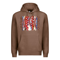 Chestnut baseball brushstroke Premium Hoodie - Zillion Design Studio