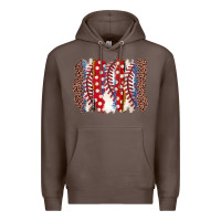 Coffee baseball brushstroke Premium Hoodie - Zillion Design Studio