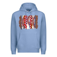 Colony Blue baseball brushstroke Premium Hoodie - Zillion Design Studio