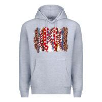 Heather Grey baseball brushstroke Premium Hoodie - Zillion Design Studio
