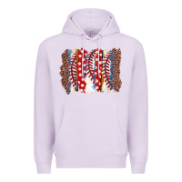 Lilac baseball brushstroke Premium Hoodie - Zillion Design Studio