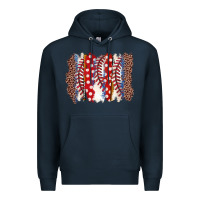 Navy baseball brushstroke Premium Hoodie - Zillion Design Studio