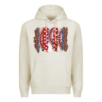 Oatmeal Heather baseball brushstroke Premium Hoodie - Zillion Design Studio