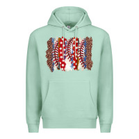 Seafoam baseball brushstroke Premium Hoodie - Zillion Design Studio