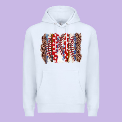 Baseball Brushstroke Premium Hoodie Designed By Zillion Design Studio