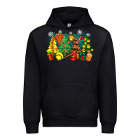 Black christmas trees with softball Urban Hoodie - Zillion Design Studio