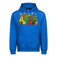 Cobalt christmas trees with softball Urban Hoodie - Zillion Design Studio