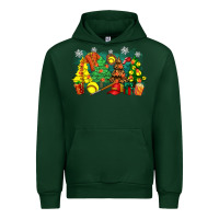 Forest Green christmas trees with softball Urban Hoodie - Zillion Design Studio