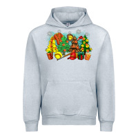 Heather Grey christmas trees with softball Urban Hoodie - Zillion Design Studio