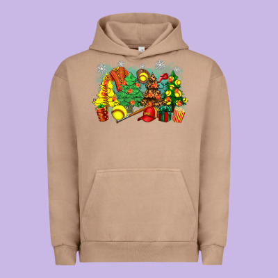 Urban Hoodie christmas trees with softball