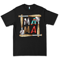 Black baseball mama Premium Tee - CowhideDigitalArt