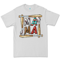 Dove Grey baseball mama Premium Tee - CowhideDigitalArt