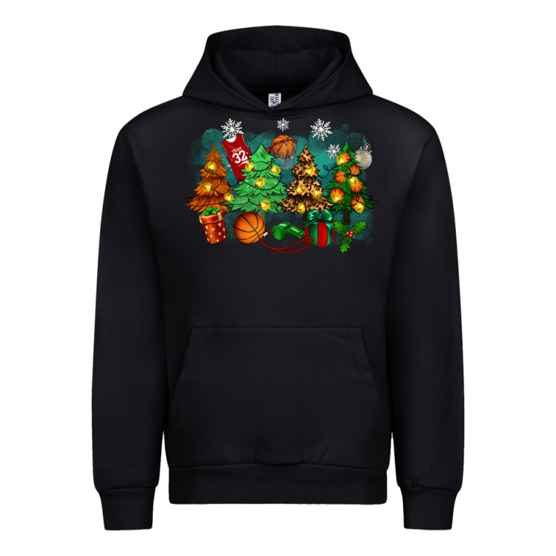 Christmas Trees With Basketball Urban Hoodie by Zillion Design Studio | Teevron