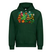 Forest Green christmas trees with basketball Urban Hoodie - Zillion Design Studio
