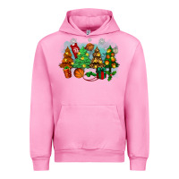 Fuchsia Pink christmas trees with basketball Urban Hoodie - Zillion Design Studio