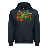 Navy christmas trees with basketball Urban Hoodie - Zillion Design Studio