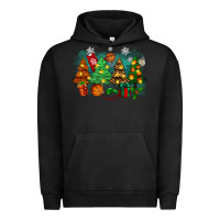 Pigment Black christmas trees with basketball Urban Hoodie - Zillion Design Studio