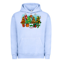 Pigment Grape Ice christmas trees with basketball Urban Hoodie - Zillion Design Studio