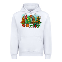 White christmas trees with basketball Urban Hoodie - Zillion Design Studio