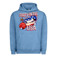 Pigment Pebble Blue party in the usa billie wilder Urban Hoodie - texasbilliewilder