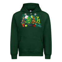 Forest Green christmas trees with tennis Urban Hoodie - Zillion Design Studio