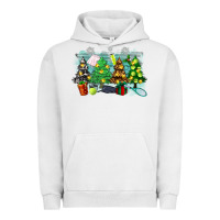 Pigment Lunar Rock christmas trees with tennis Urban Hoodie - Zillion Design Studio