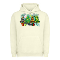 Pigment Pistachio christmas trees with tennis Urban Hoodie - Zillion Design Studio