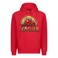 Red preschool teacher Premium Hoodie - texasbilliewilder