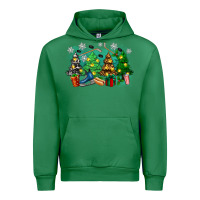 Emerald christmas trees with hockey Urban Hoodie - Zillion Design Studio