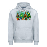 Heather Grey christmas trees with hockey Urban Hoodie - Zillion Design Studio