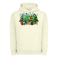 Pigment Pistachio christmas trees with hockey Urban Hoodie - Zillion Design Studio