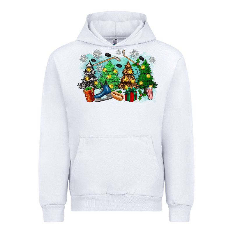 Christmas Trees With Hockey Urban Hoodie by Zillion Design Studio | Teevron