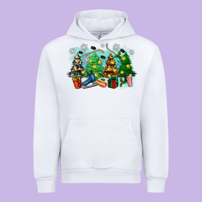 Urban Hoodie christmas trees with hockey