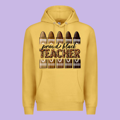 Proud Black Teacher Premium Hoodie Designed By Texasbilliewilder