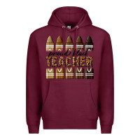 Burgundy proud black teacher Premium Hoodie - texasbilliewilder