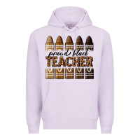 Lilac proud black teacher Premium Hoodie - texasbilliewilder