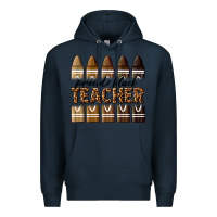 Navy proud black teacher Premium Hoodie - texasbilliewilder