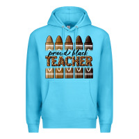 Ocean Blue proud black teacher Premium Hoodie - texasbilliewilder