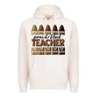 Pale Pink proud black teacher Premium Hoodie - texasbilliewilder
