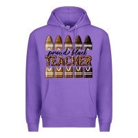 Purple proud black teacher Premium Hoodie - texasbilliewilder