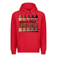 Red proud black teacher Premium Hoodie - texasbilliewilder