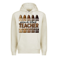 Oatmeal Heather proud black teacher Premium Hoodie - texasbilliewilder