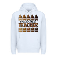 White proud black teacher Premium Hoodie - texasbilliewilder