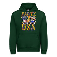 Forest Green party in the usa with leopard Urban Hoodie - texasbilliewilder