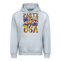 Heather Grey party in the usa with leopard Urban Hoodie - texasbilliewilder